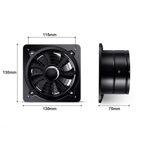 4-tums industriell ventilationsfläkt axialfläkt
