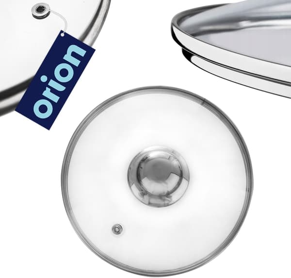 Glaslåg med rustfri stålring til gryde og pande 14 cm