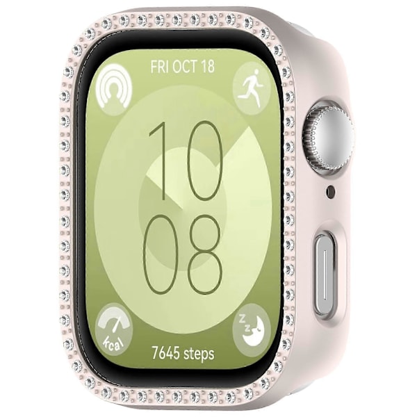 Halvt Skydd Ihåligt PC-skyddsfodral med Diamantdekor för Watch Fit 3 Matte Starlight