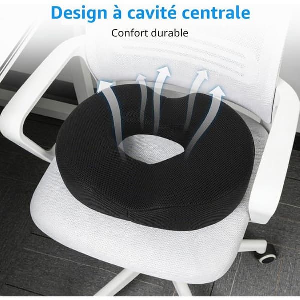 1 stk smultringpute, ergonomisk halebenpute, lindrer effektivt hemoroider, prostatasmerter, haleben