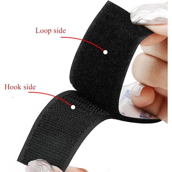 3M selvklæbende velcro, kraftig velcro monteringstape fastgørelsestape - 2CM * 3M