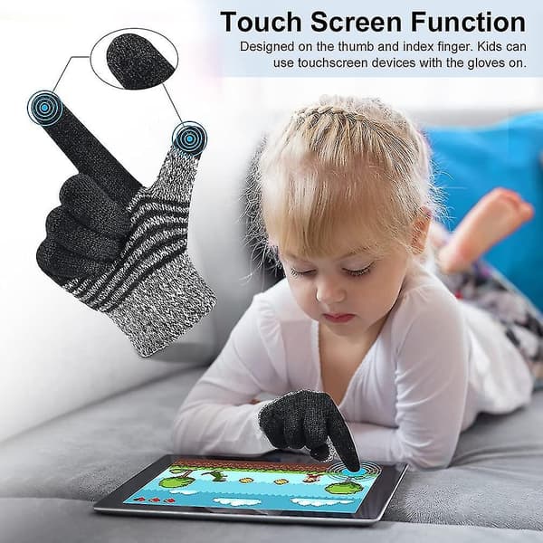 Børns vintercykel - Touchscreen strikket sport gave