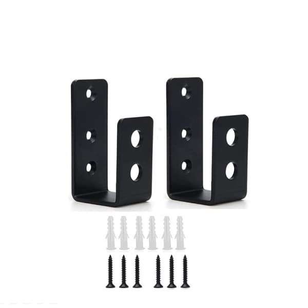 2-pack kraftiga ståldörrfästen för 2x4 dörr, U-formad säkerhetsstång
