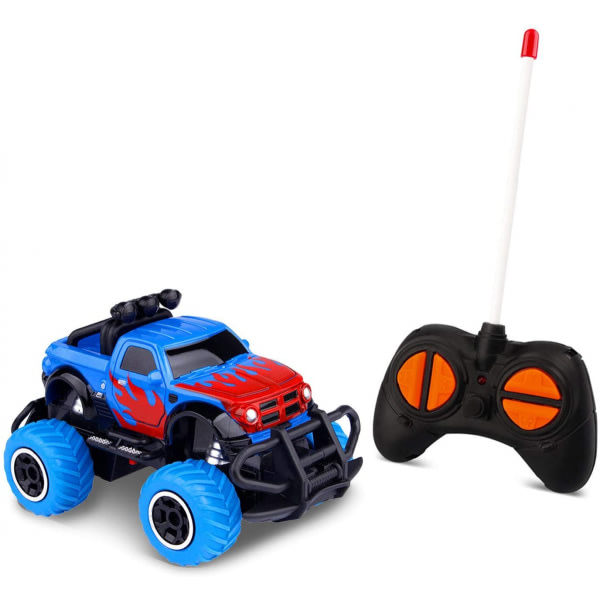 Småbørnslegetøj til 4-5 år drenge RC-biler Fjernbetjening Biler til 3-4 år børn Fødselsdagsgaver Førskolelegetøj Biler RWD 1/43 skala （Blå RAM）