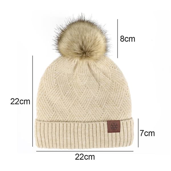 Hue til kvinder og mænd - Vinterhue til kvinder - Cuffed Beanies - Varm hue - Grå Camel