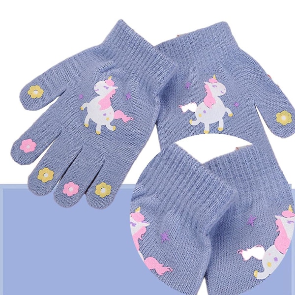 Vinterhansker for barn - Strikket, elastiske, fullfingerhansker for gutter og jenter