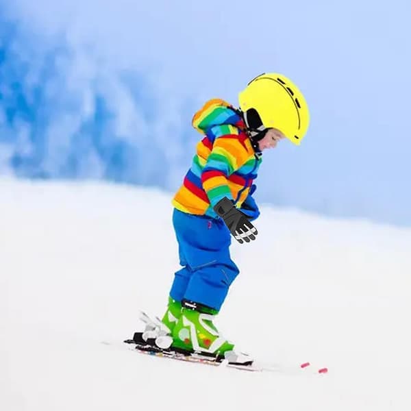 Barnens vinterhandskar, snö-vattentäta isolerade utomhus snowboardhandskar M-L Gray