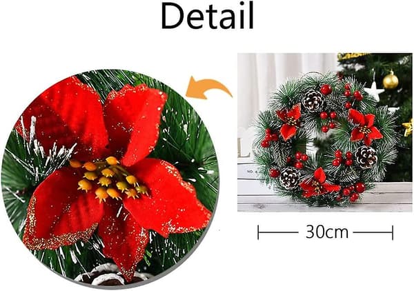 Julekrans for utendørs og innendørs dør, for julepynt