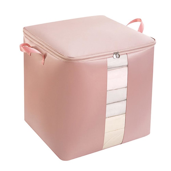 Klær Quilt Oppbevaringspose-stor Kapasitet Fuktsikker Husholdningsoppbevaringspose Rosa pink