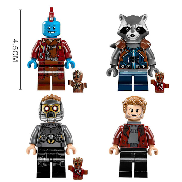 9 stk. Guardians of the Galaxy Minifigurer Byggeklodser Legetøj Galaxy 9PCS
