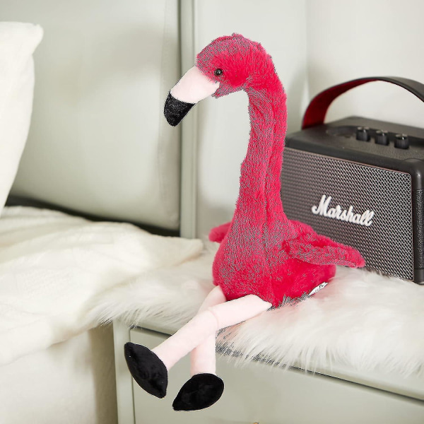 1 stk Snakk Flamingo Gjenta Det Du Sa Interaktiv Søt Plysj Leke Stoffdyr Bursdagsgaver For Gutter Og Jenter, Rød