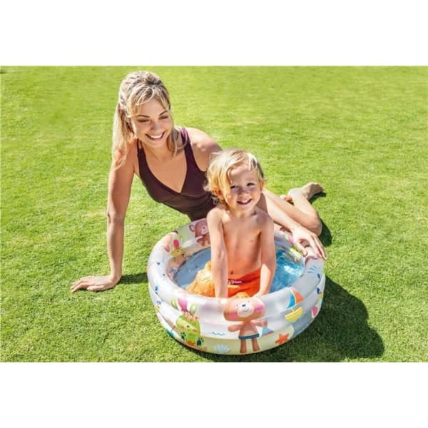 INTEX Baby pool 3-Ring 28l multifarvet