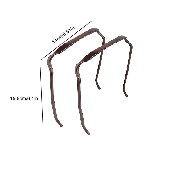 2 stk. usynligt hårbøjle, krøllet tykt hår stort pandebånd, krøllet tykt hår pandebånd hånd, frisurefikseringsværktøj White