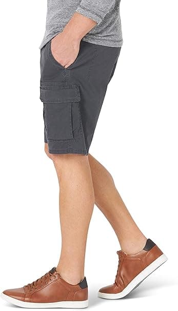 Cargo-shorts for menn, stor størrelse, klassisk avslappet passform med stretch