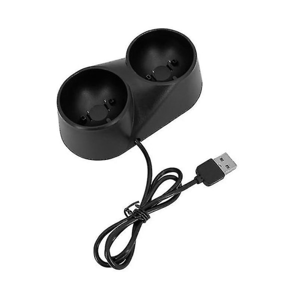 Spillkontrolllader Kompatibel med PS4 VR Move Bevegelseskontroll Playstation Play Station PS 4 Laderdokk Docking Ladestøtte (Bare Lader)