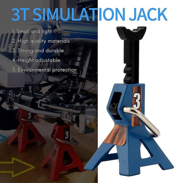 3 Ton Scale Jack Modell Axelstativ Lyft Leksaker Heavy Duty Support Fordon Golv spärr för Trx4 D90 C