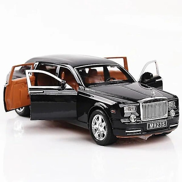 1/24 seosauto malli lelut Rolls Royce Phantom Metalli painevalettu korkea simulointi limusiini ääni valo lelut lasten lahjat kokoelma Black Rolls Royce