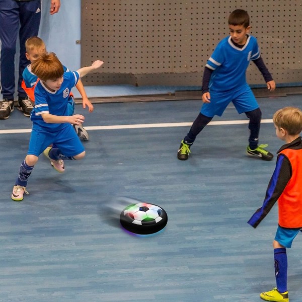 Pojksprat - LED Hover Fotboll - Luftdrivet Träningsspelsboll - Fotbollsgåvor för Pojkar Barn 3 4 5 6 7 8-12 År Gamla Leksaker