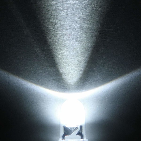 200 stk 5 mm hvide LED-diodelys Klar Runde Gennemsigtige 3-3,4V 20mA Super Bright Lighting Pære Lamper Elektroniske komponent lysemitterende dioder