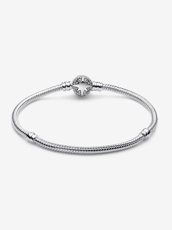 Pandora - North Star Lås Ormkedja Armband - Sterlingsilver 8.3in/21cm