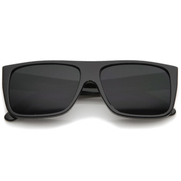 Retro Flat Top Bred Tempel Eazy E Stil Rektangulära Solglasögon 57mm Mimenor_xsdxm