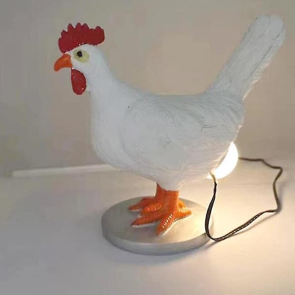Utstoppa kyllingelampe, kyllingegglampe, 3D kyllingbordlampe Chicken tail