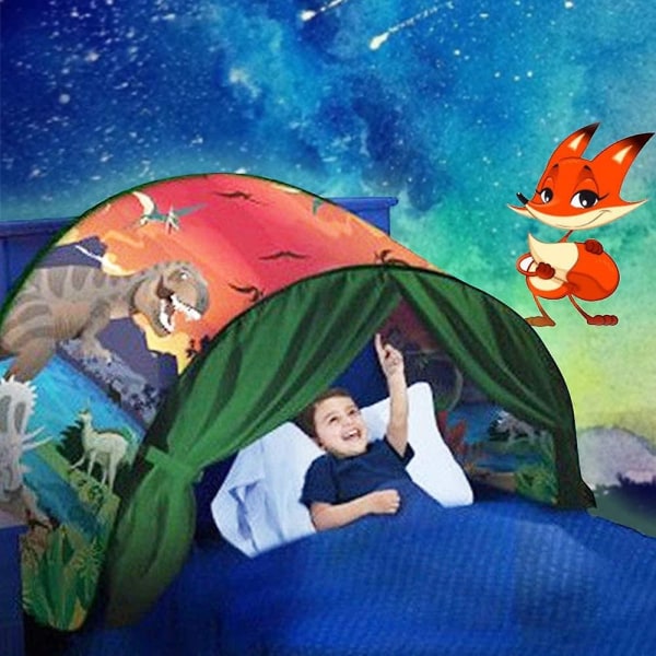 Lasten sänkyteltta, Space Bed Teltat pojille, Pop Up -lasten leikkiteltta lapsille kerrossänky teltta Lasten leikkimökkisänky 4