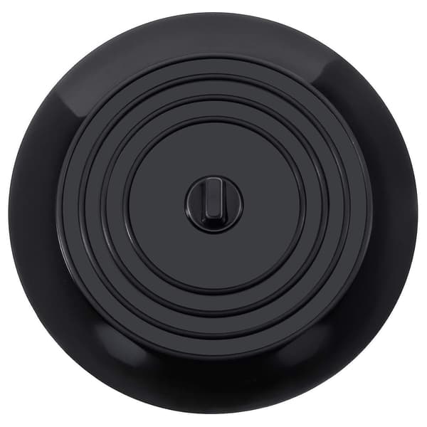 Silikonestop til vask, diameter 15,3 cm, til køkken, badeværelse og vaskeri, sort Hy