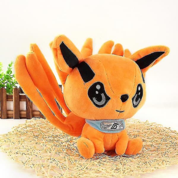 25cm Naruto Nine-tail Fox Kurama Plyschleksak Docka Kudde Present