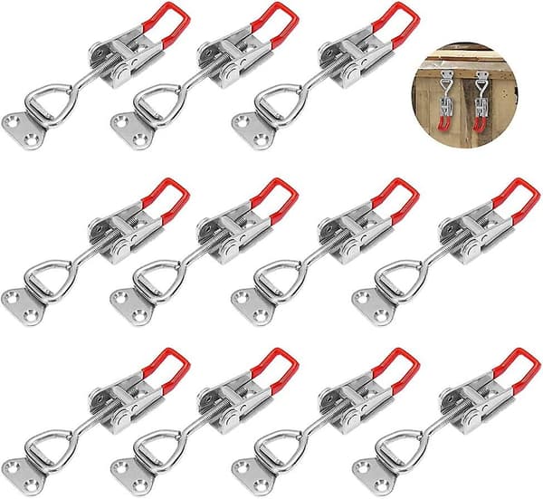 12 stk. Justerbar Toggle Latch Clamp Toggle, Toggle Latch Clamp 4001 100 kg/220 lbs Crday Gave