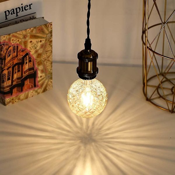 Talvikampanja, e27, E27 4w Led-lamppu, Retro-hehkulanka, Ihanteellinen nostalgiseen ja retrovalaistukseen, Lämmin valkoinen, G95