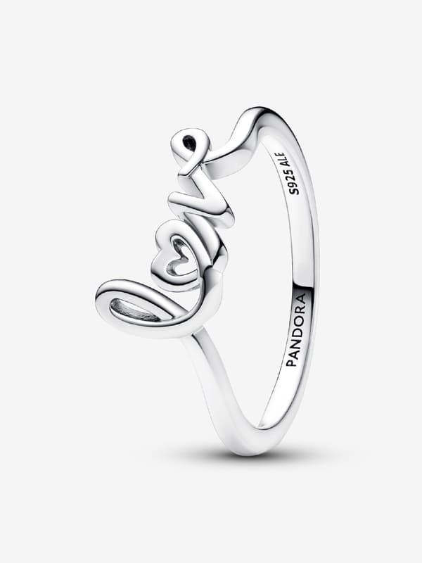 Pandora - Handwritten Love Ring - Sterling sølv Circumference: 54mm