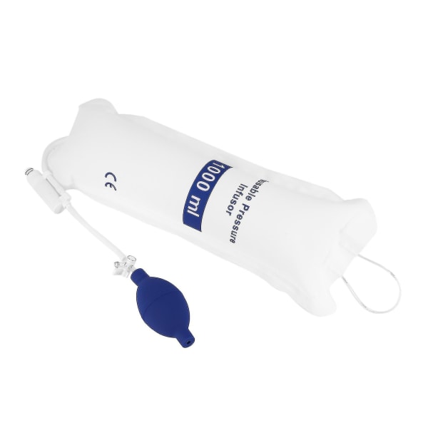 1000 ml genanvendelig tryk infusionspose med trykdisplay infusionspumpe trykpose -t