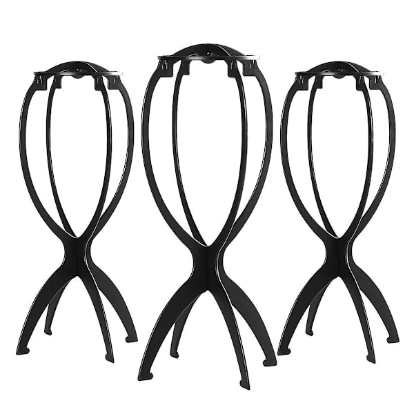 Perukstativ för peruker, bärbart perukhuvudstativ för kvinnor, 3-pack