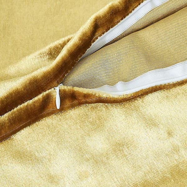 Sammets Dekorativa Kuddfodral för Soffa Säng 2-pack Mjuk Kuddfodral (guld, Set om 2)