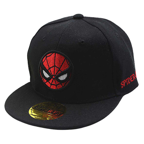 Kids Unisex Spiderman Snapback baseballcaps Superhelt justerbar hatt Black