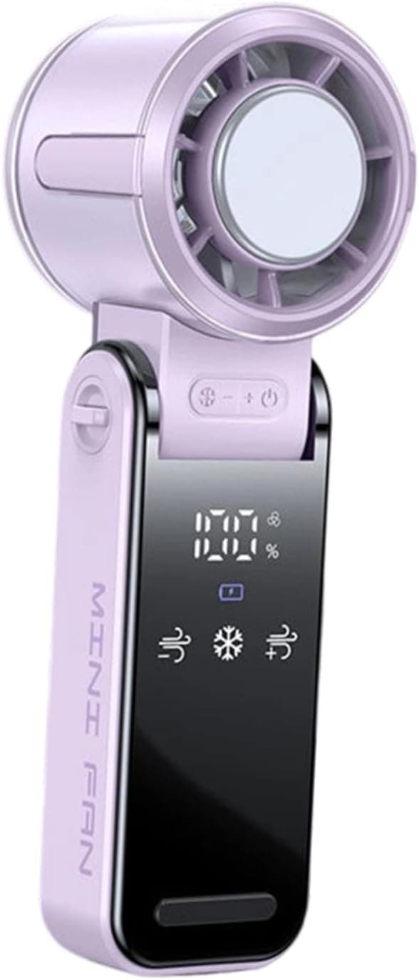 Mini Håndventilator Multifunktionel Sammenklappelig Personlig Ventilator til Arbejde for B, Lilla Purple
