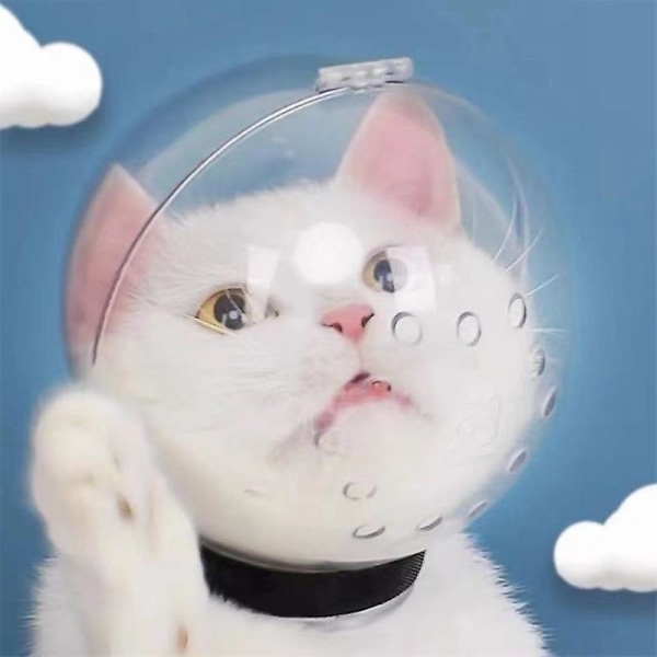 Andas Anti-bett Anti-slickande Katttillbehör Skyddsrum Huva Trimmask Katt Nosbad Trimning för liten katt