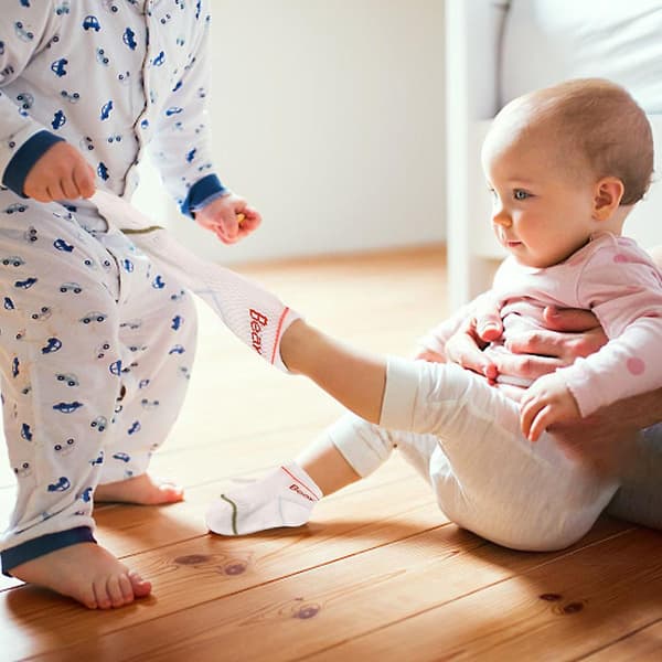 4 par ankelsokker til småbørn og børn - bløde bomuldstynde mesh sommer babysokker S
