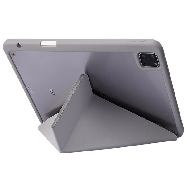 Fodral till iPad Pro 13 (2024) Origami Ställ Läder Tabletskydd med Auto Wake / Sleep - Grå Multicolor Grey