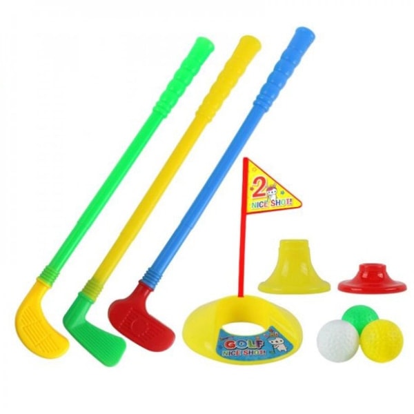 Toddler Golfklubbar Set Plast Golfvagn Leksak Golf Träningsset