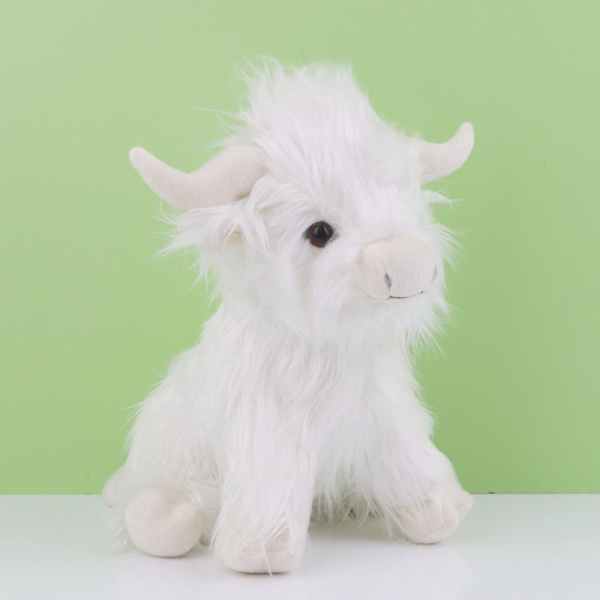Highland Cow Skotlannin Highland -karjan pehmolelut White