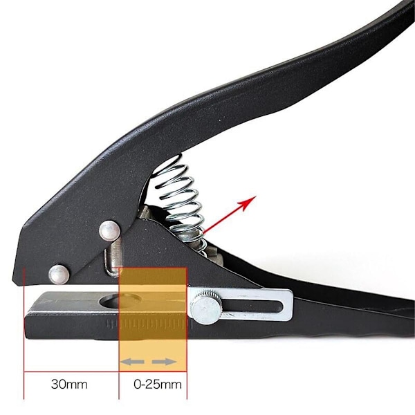 15 mm:n pyöreän reiän lävistin, paperireiän lävistin, kädessä pidettävä pyöreän reiän lävistin henkilöllisyystodistuksille, PVC-korteille, nimikylteille ja valokuville