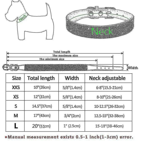 Hundhalsband med strass, sött bländande glittrande mjukt mockaläder hund katt strass halsband kristall diamant husdjur hund valp halsband(hy)