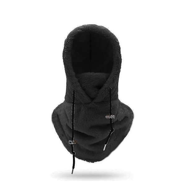Sherpa-hette Ski-maske Vinter Balaclava Kaldt Vær Vindtett Justerbar Varmt Hettedeksel Hatt Caps Halsduk xi Black