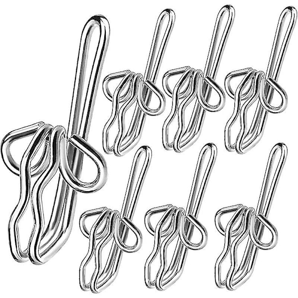 Metalliverhokoukut, raskaat (pakkaus 100 kpl) Metalliverhokoukku, hopeiset metalliverhokoukut Verhot, verhot, kynälaskostukset. (raha)