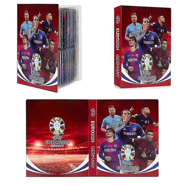 Football Star Card Album Map Letter Holder Binder 2023 New 240pcs Star Card Box Collection Album Book Folder Kid Toy Gift