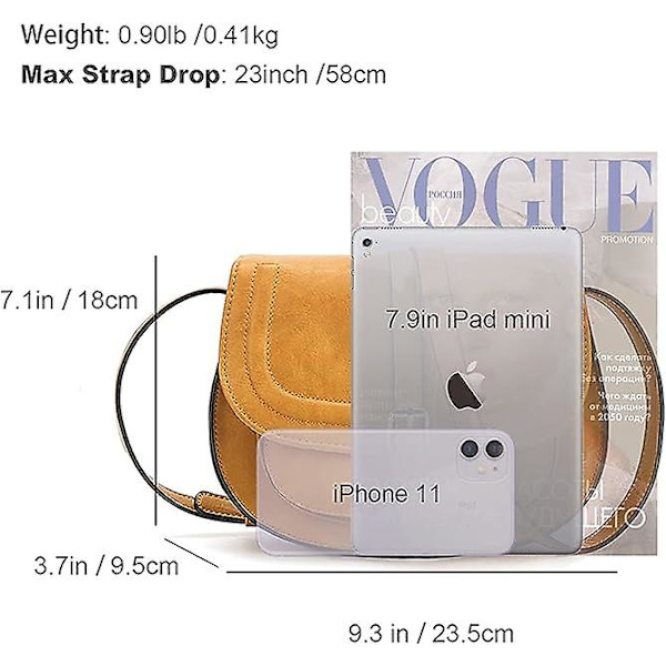 Naisten crossbody-laukku, pieni laukku ja olkalaukku, vintage-satulalaukut, vegaaninahka big yellow