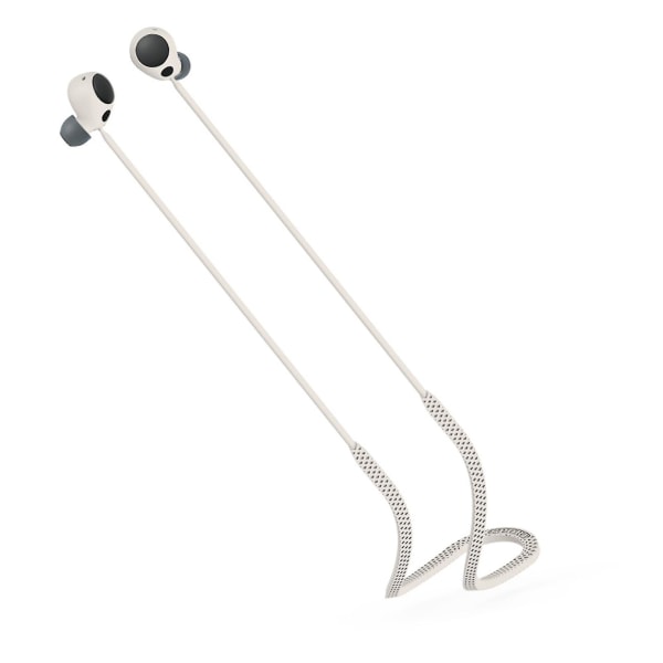 Anti-förlorade öronsnäckor Rem Vattentät Silikon Halssnöre Säkert Kompatibel Hörlurar Bär Kompatibel Sony Wf-c700n Beige