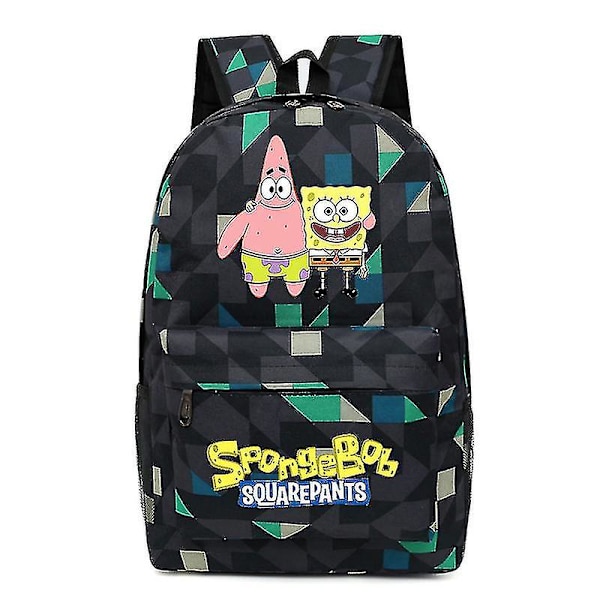 Spongebob Ny Ryggsekk Kawaii Tegneserie Mote Skoleveske Anime Bag Oxford Stoff Barnehagesekker Trendy Studentvesker Gaver-l D